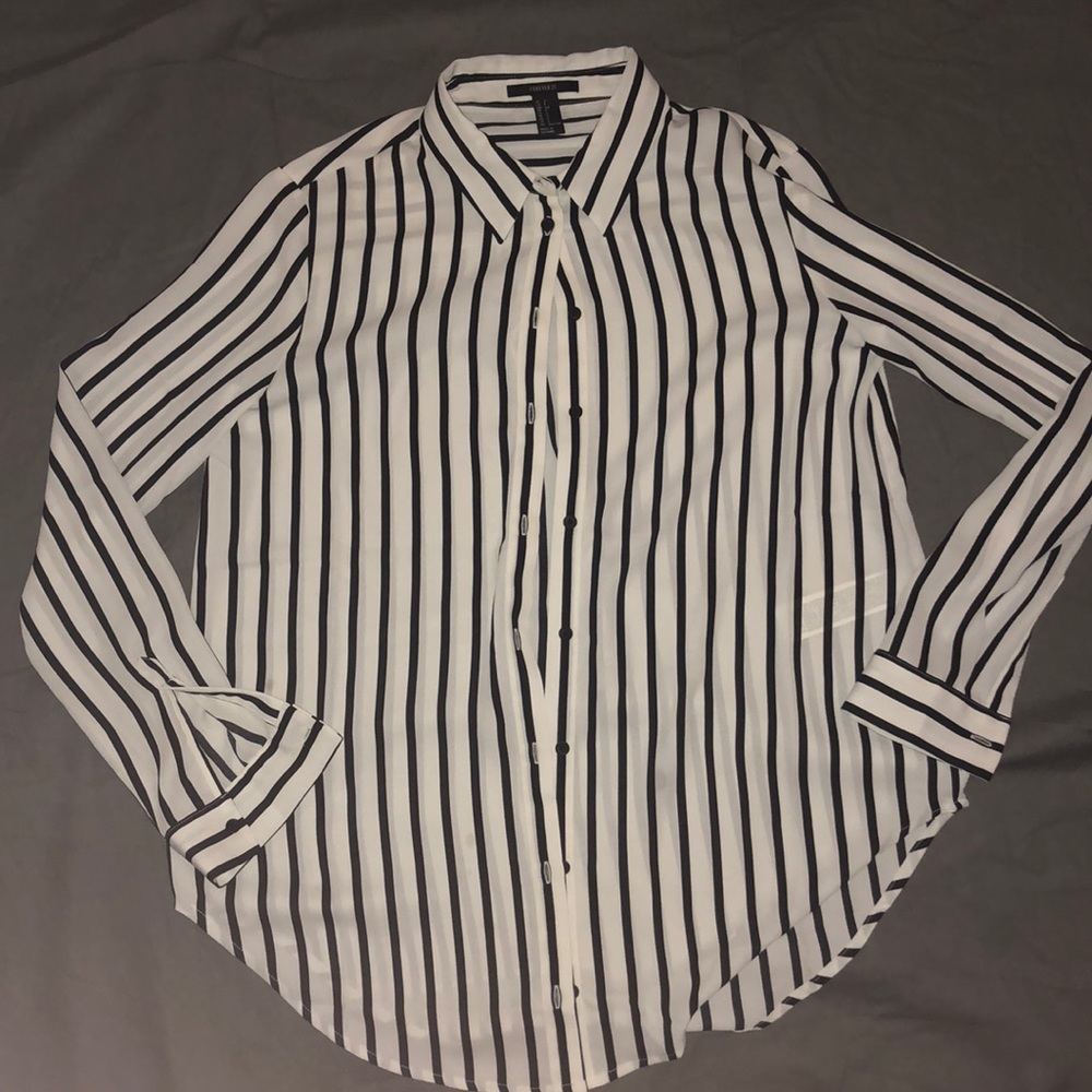 Forever 21 Striped Button Up